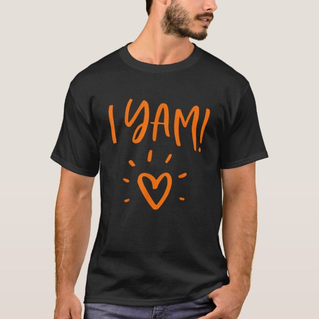 She's My Sweet Potato I Yam Set Couples Thanksgivi T-Shirt (Vorderseite)