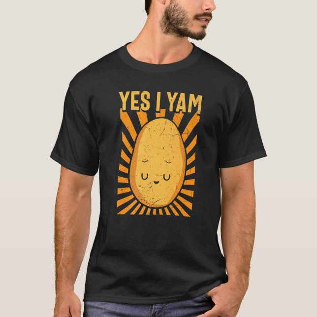 She's My Sweet Potato I Yam Set Couples Thanksgivi T-Shirt (Vorderseite)