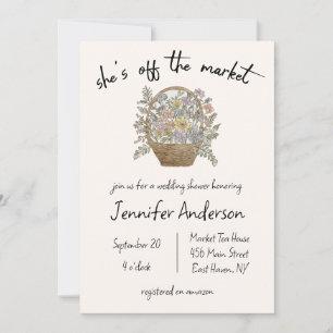 "She's off the Market" Blumenkohl-Brautparty Einladung