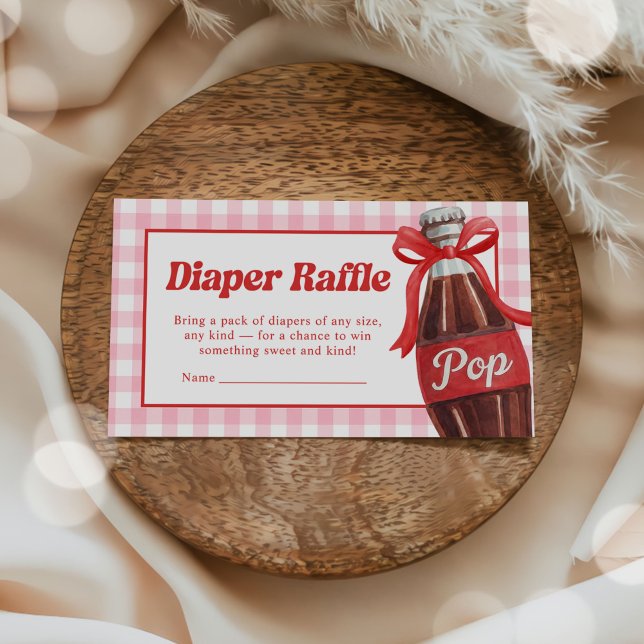 She's Ready to Pop Baby Shower Diaper Raffle Begleitkarte (Von Creator hochgeladen)