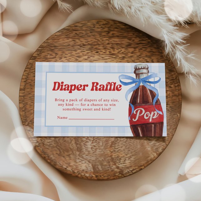 She's Ready to Pop Baby Shower Diaper Raffle Begleitkarte (Von Creator hochgeladen)