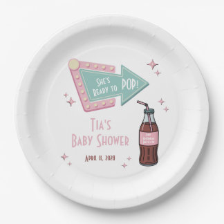 She's Ready to POP Diner, Soda Baby Shower Welcome Pappteller