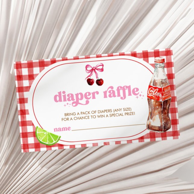 She's Ready To Pop Soda Baby Shower Diaper Raffle Begleitkarte (Von Creator hochgeladen)