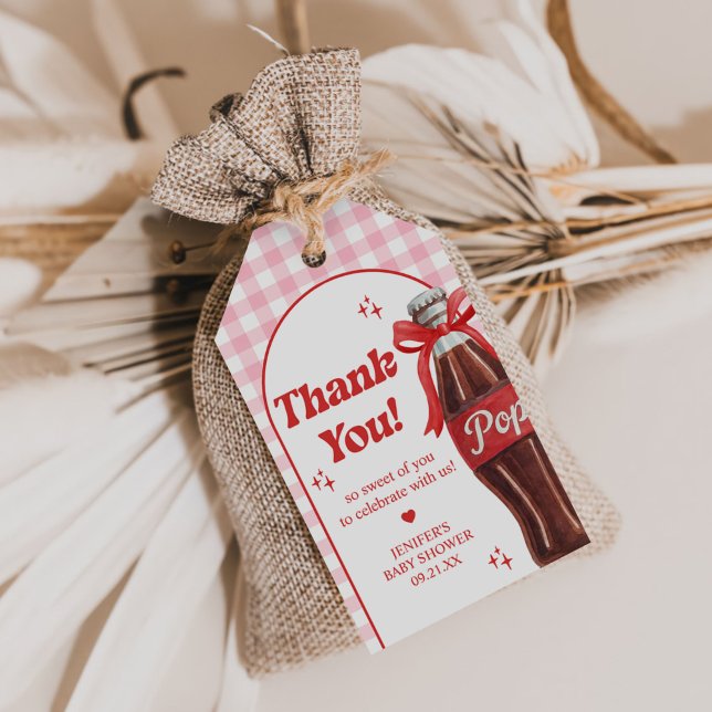 She's Ready to Pop Soda Baby Shower Geschenkanhänger (Von Creator hochgeladen)