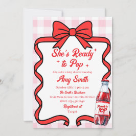 She's Ready to Pop Soda Baby Shower Invitation Einladung