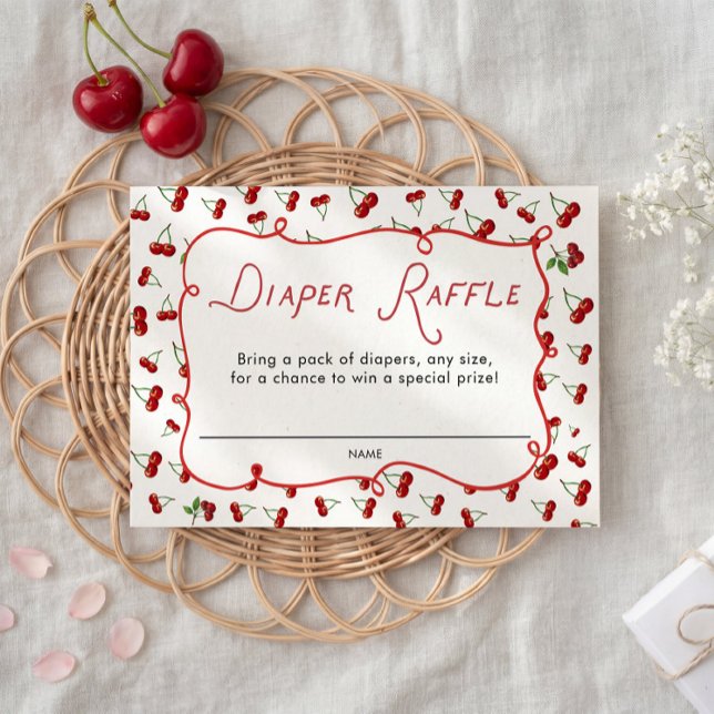 She's the Cherry on top Diaper Raffle  Begleitkarte (Von Creator hochgeladen)