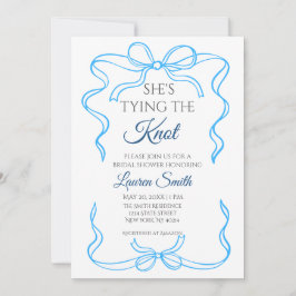 Shes Tying the Knot - Blue Bridal Shower Invite Einladung