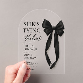 She's Tying The Knot Bridal Shower Acryleinladungen
