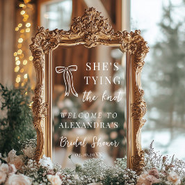 She's Tying The Knot Selfie Mirror Welcome Sign Fensteraufkleber