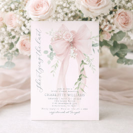 She's tying the know Whimsical Bow bridal shower Einladung