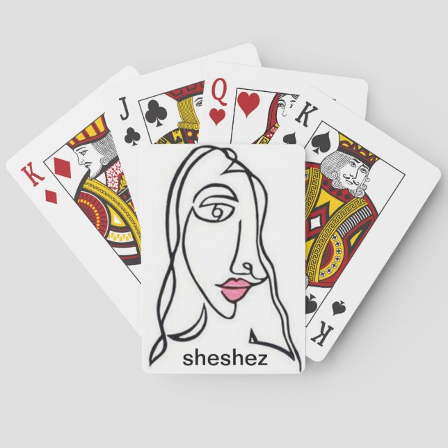 sheshez picasso ähnliche Kunst Spielkarten (Rückseite)