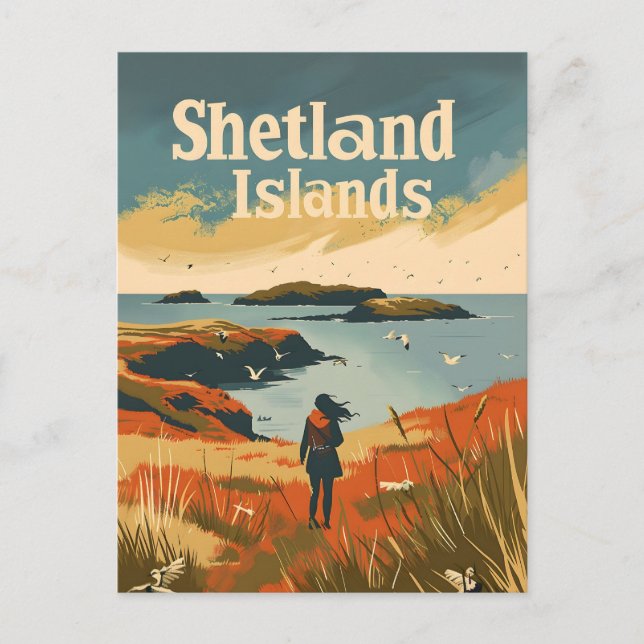 Shetland Islands Schottland Postkarte (Vorderseite)