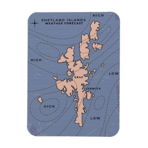 Shetland Islands Wetterprognose Magnet