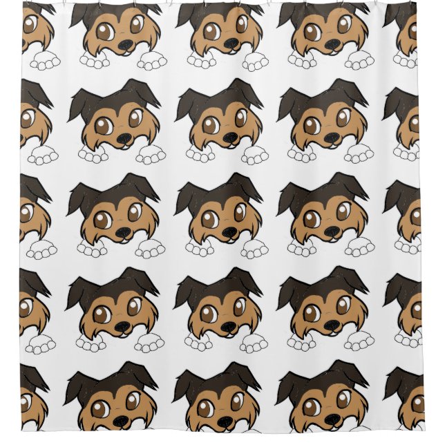 Shetland Peking Duschvorhang (Vorderseite)