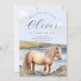 Shetland Pony Birthday Invitation Einladung