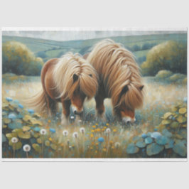 Shetland Pony Decoupage Tissue Paper Seidenpapier