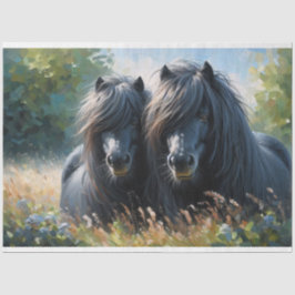 Shetland Pony Decoupage Tissue Paper Seidenpapier