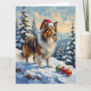 Shetland-Schäferhund-Herding-Weihnachtsbaumschmuck Karte