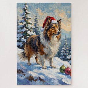 Shetland-Schäferhund-Herding-Weihnachtsbaumschmuck Puzzle