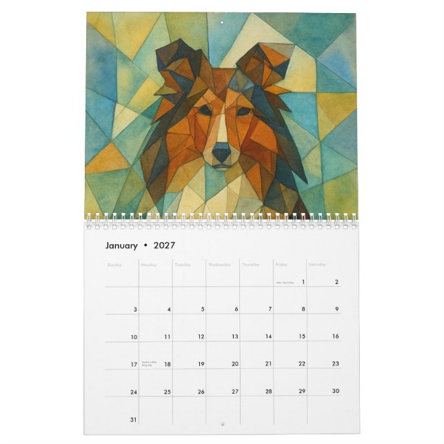 Shetland-Schäferhund Kalender (Jan 2027)
