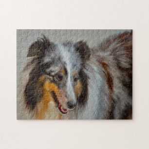 Shetland Sheep Hund Jigsaw. Puzzle