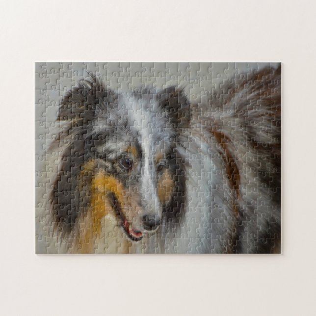 Shetland Sheep Hund Jigsaw. Puzzle (Horizontal)