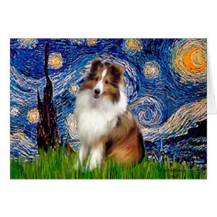 Shetland Sheepdog 4 - Starry Night