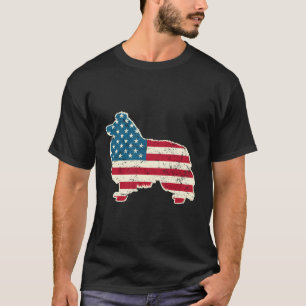 Shetland Sheepdog 4th July Men Usa American Fla T-Shirt