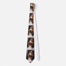 Shetland Sheepdog Art Krawatte