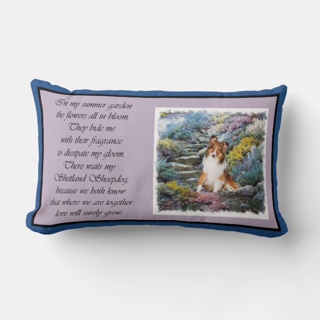 Shetland Sheepdog Art Lendenkissen (Vorderseite)