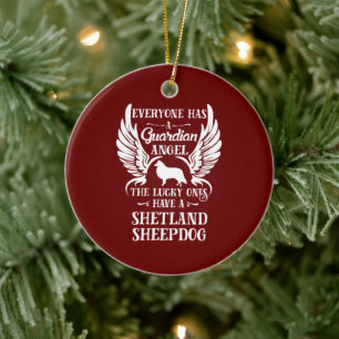 Shetland Sheepdog Begleithund Keramik Ornament