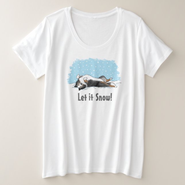 Shetland Sheepdog Blue Merle Sheltie Dog Holiday Große Größe T-Shirt (Design vorne)