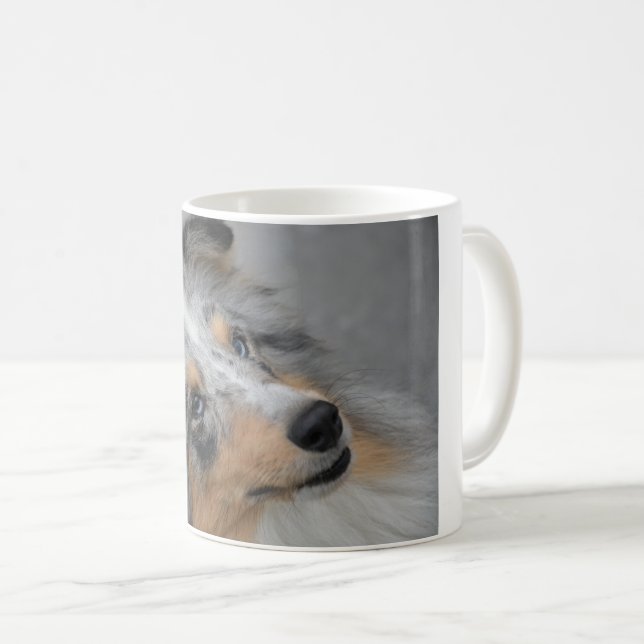 Shetland Sheepdog Blue Tri Kaffeetasse (VorderseiteRechts)