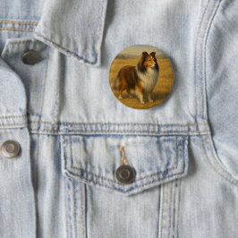 Shetland Sheepdog Button