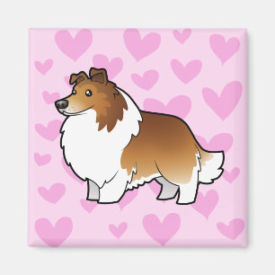 Shetland Sheepdog / Collie Liebe Magnet