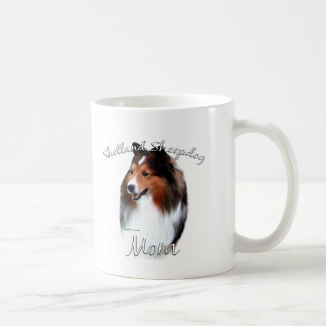 Shetland Sheepdog (Einmal) Mama 2 Kaffeetasse (Rechts)