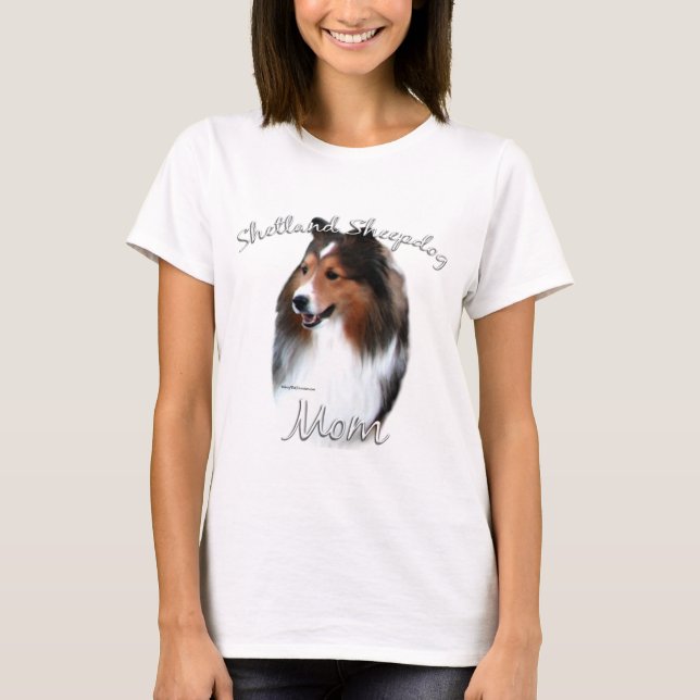 Shetland Sheepdog (Einmal) Mama 2 T-Shirt (Vorderseite)