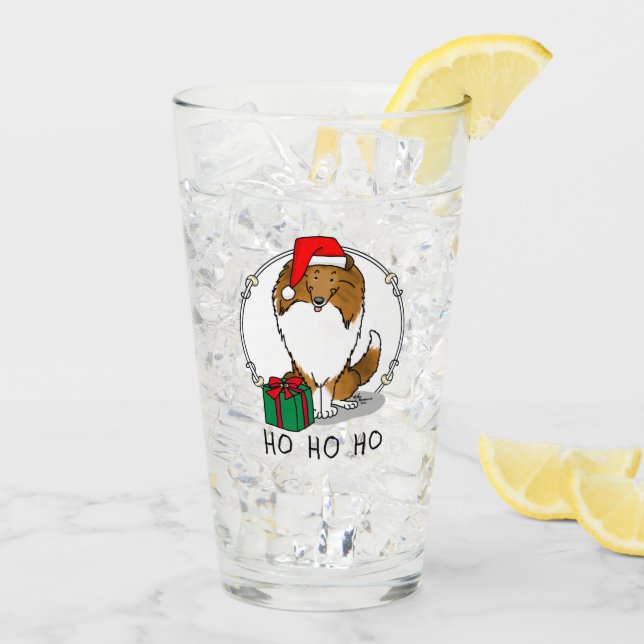Shetland Sheepdog (Einmal) Niedlich Glas (Rückseite Ice)