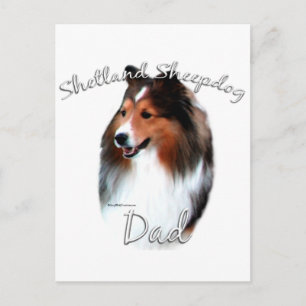 Shetland Sheepdog (Einmal) Vater 2 Postkarte