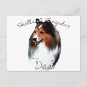 Shetland Sheepdog (Einmal) Vater 2 Postkarte