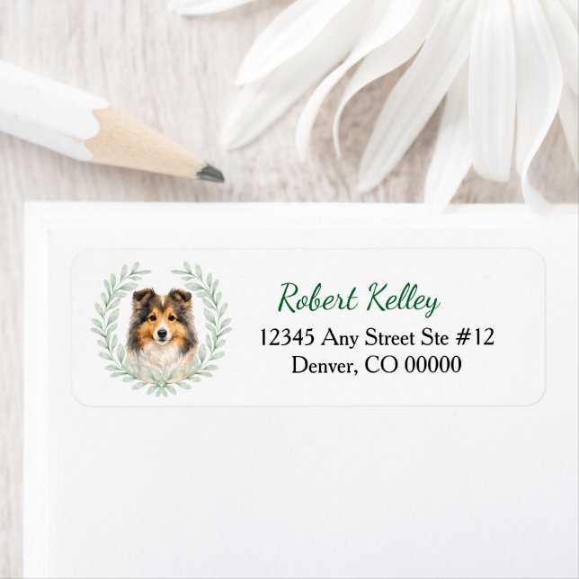 Shetland Sheepdog Eukalyptusblatt-Kranz (Insitu)