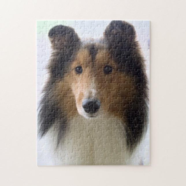 Shetland Sheepdog Foto Jigsaw Puzzle (Vertikal)