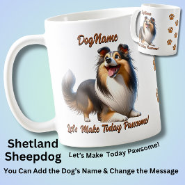 Shetland Sheepdog - Fügen Sie den Namen des Hundes Kaffeetasse