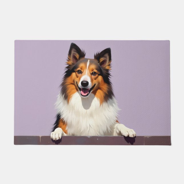 Shetland Sheepdog Fußmatte Kunst (Vorderseite)