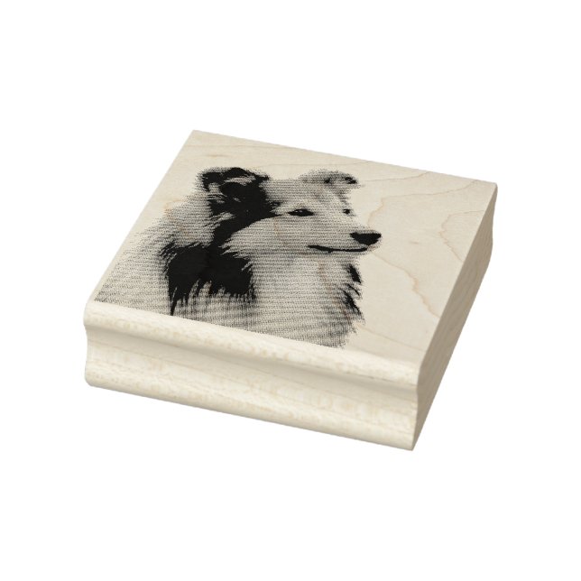 Shetland Sheepdog Gummistempel (Stempel)