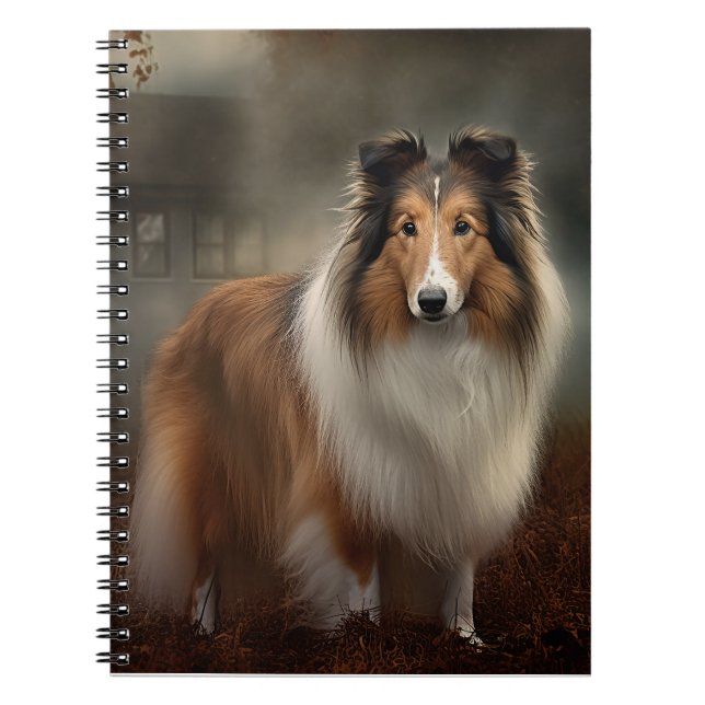 Shetland Sheepdog Halloween Beängstigend Notizblock (Vorderseite)