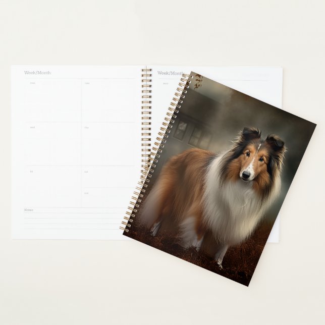 Shetland Sheepdog Halloween Beängstigend Planer (Anzeige)