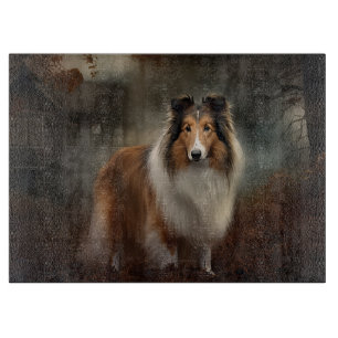 Shetland Sheepdog Halloween Beängstigend Schneidebrett