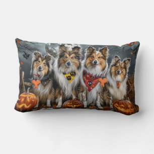 Shetland Sheepdog Halloween Gruselig  Lendenkissen