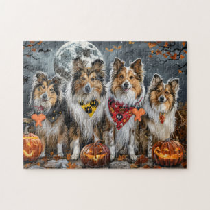 Shetland Sheepdog Halloween Spooky Puzzle